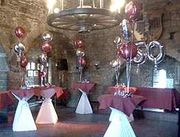 Dekoration mit Luftballons zum 50ten Geburtstag