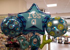 Zur Geburt: 'It`s a Boy'-Ballon