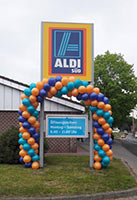 Ballondekoration für Aldi Süd