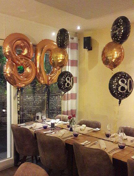 Ballons zum 80ten Geburtstag